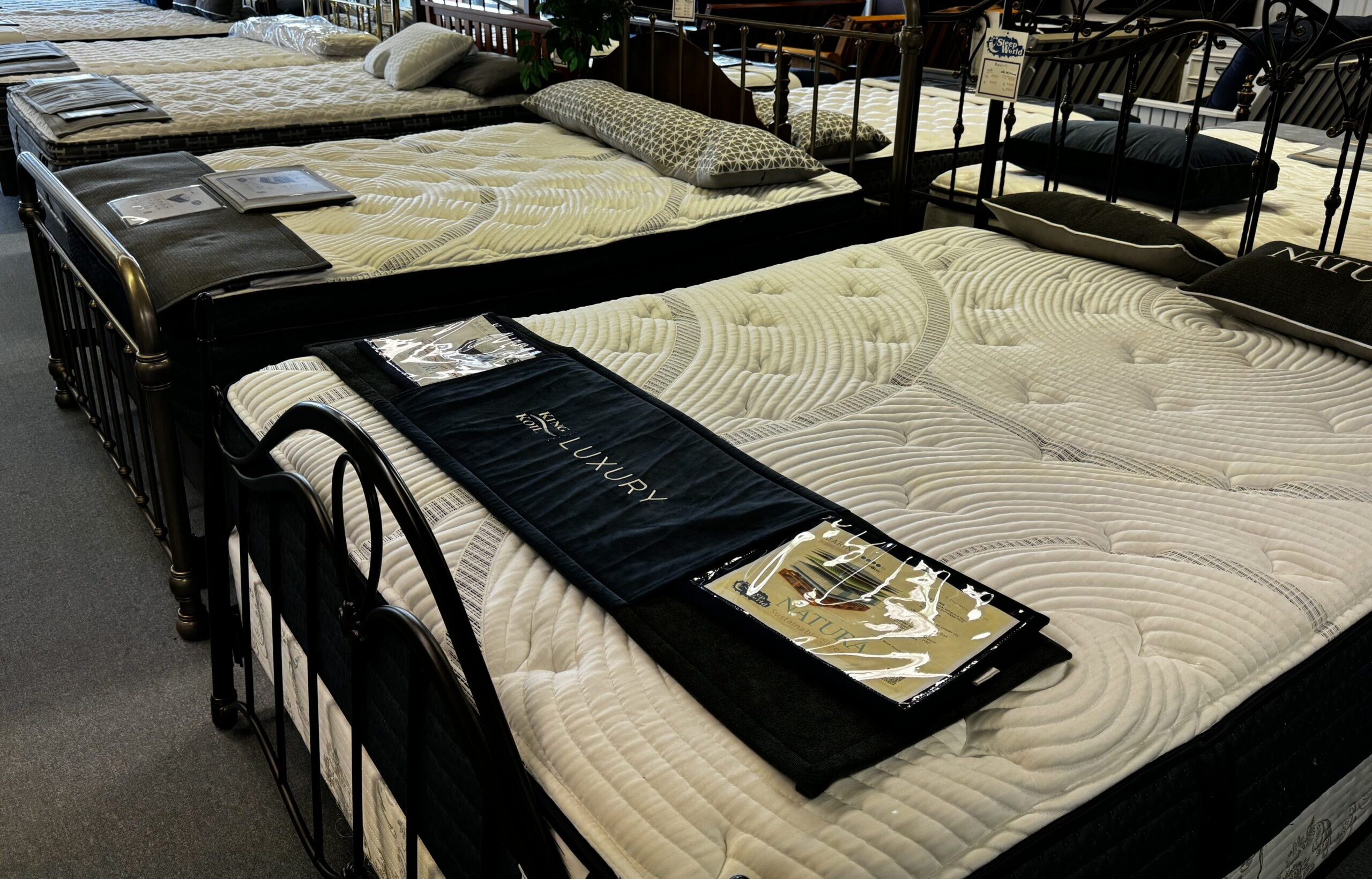 mattress in showroom